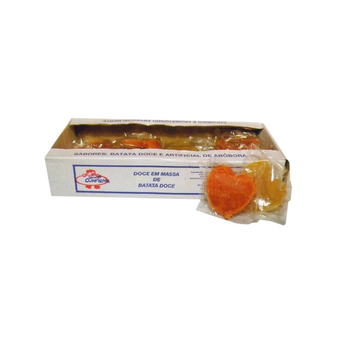 Doces Confirma - Doce de Abóbora e Batata Doce em Coração (24x24g | 600g)