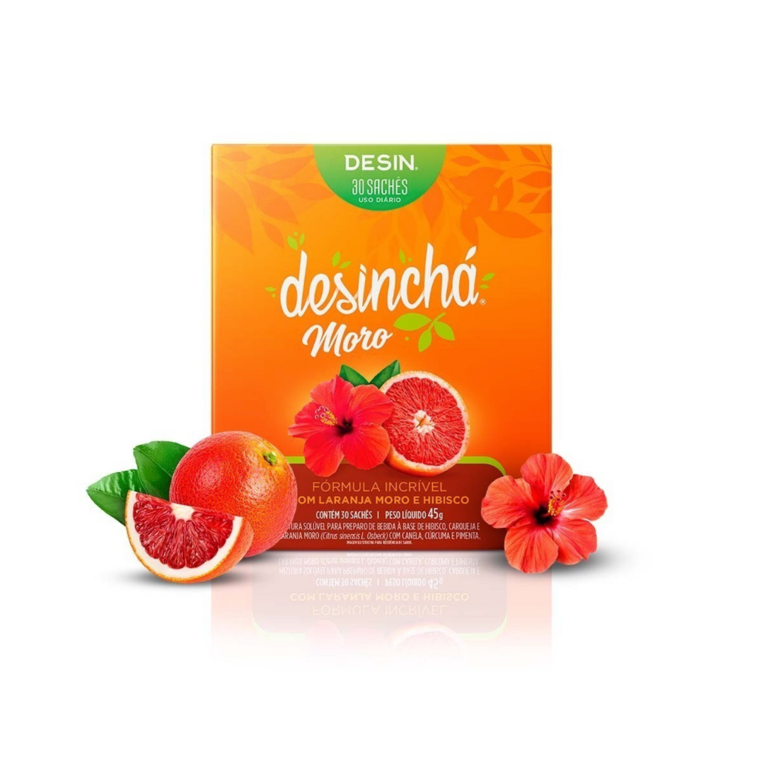 Desinchá Moro: Laranja Moro e Hibisco - Display 30 Envelopes (45g)
