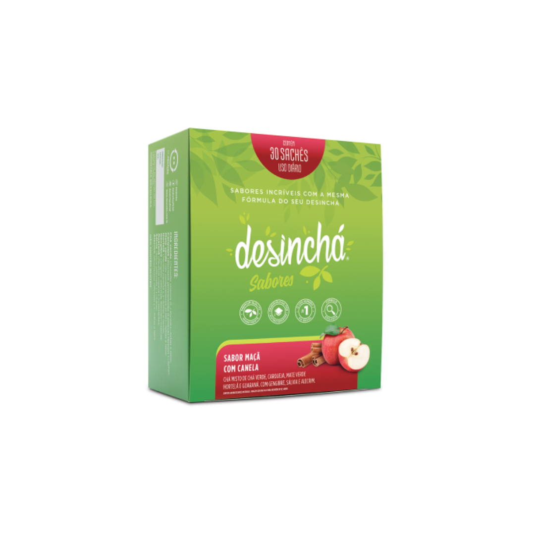 Desinchá Maçã Com Canela - Display 30 Envelopes (45g)